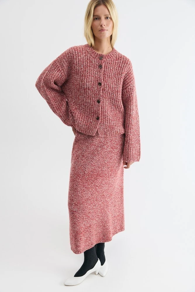 Юбка миди меланж из шерсти