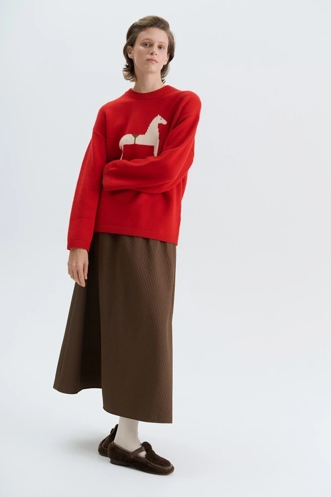 Юбка миди стеганая