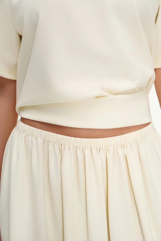 Юбка миди из трикотажа