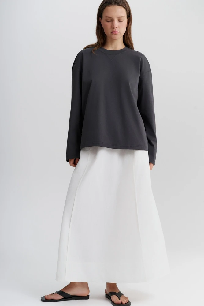 Юбка миди из хрустящего хлопка