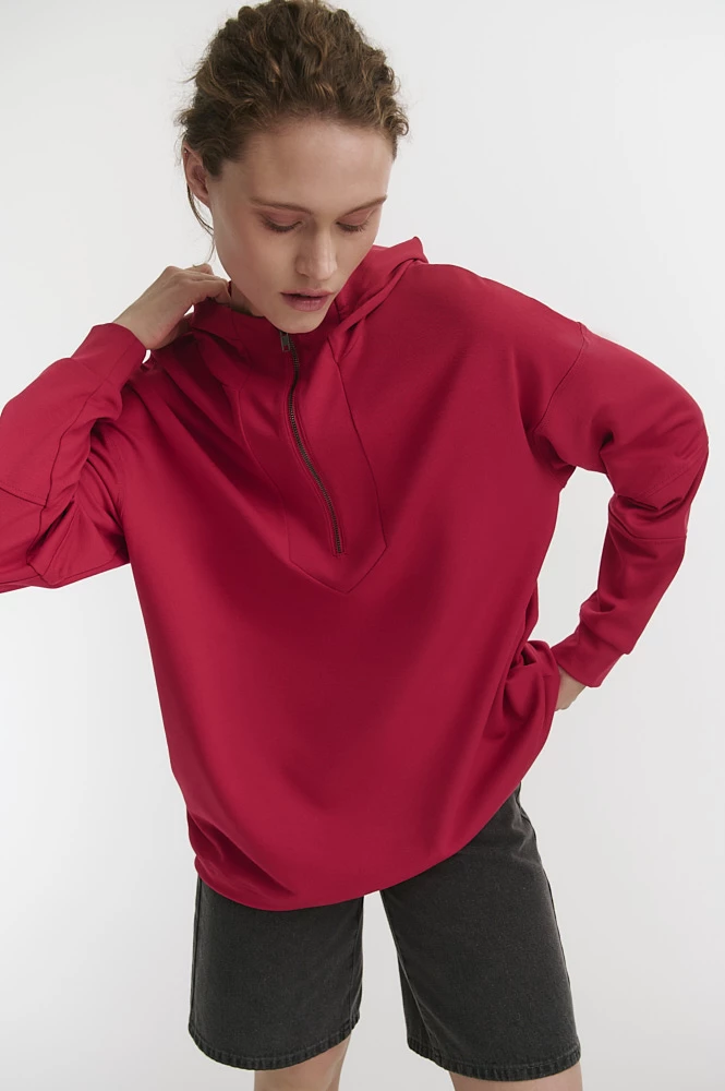Худи на молнии со вставками