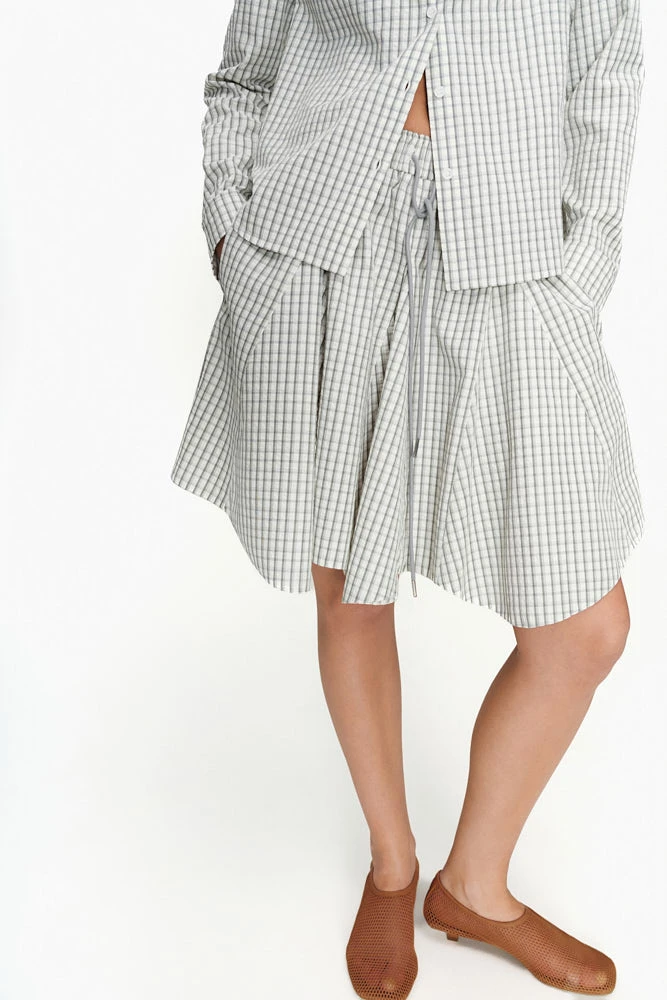 Юбка мини из хлопка в клетку