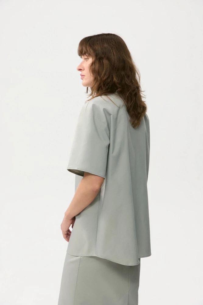 Рубашка с коротким рукавом из хлопка