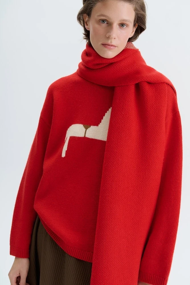 Джемпер из шерсти с принтом