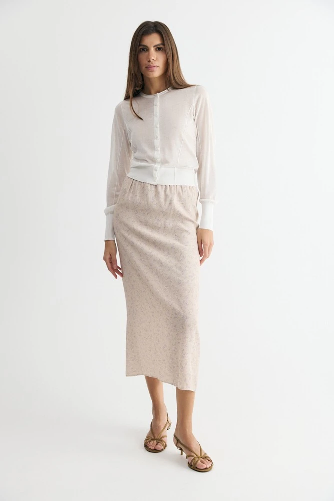 Юбка миди в бельевом стиле с цветочным принтом