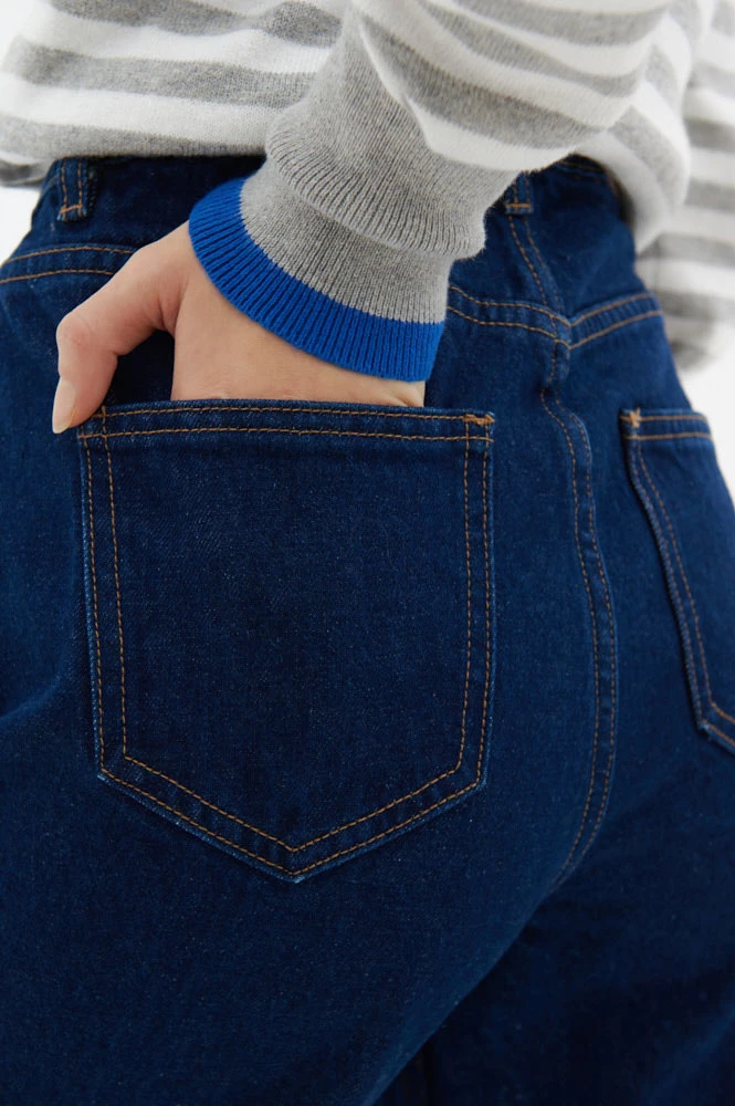 Джинсы прямые широкие