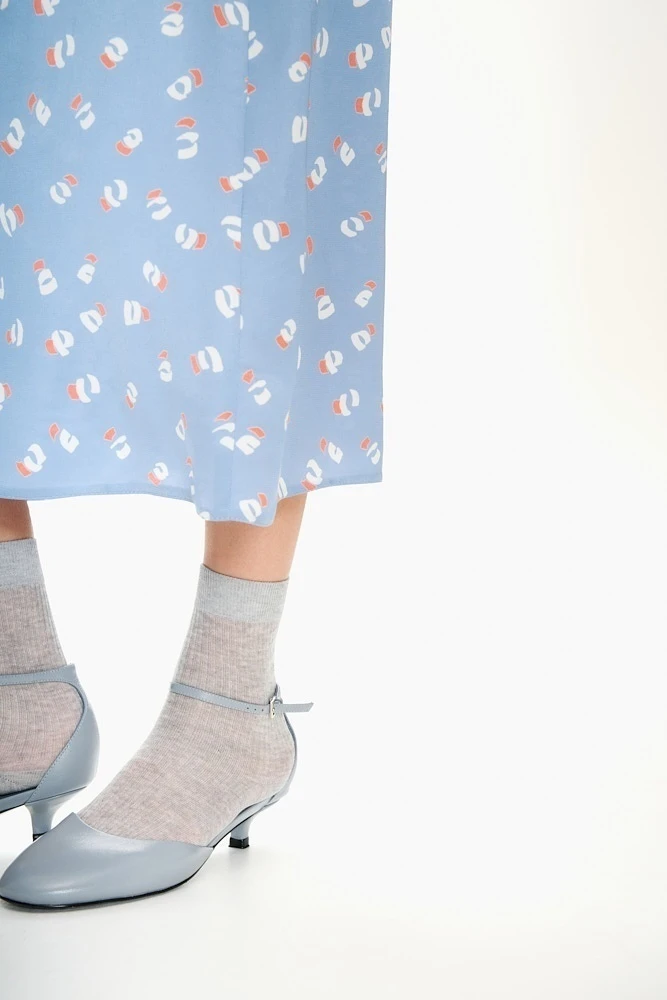 Юбка миди в бельевом стиле с принтом