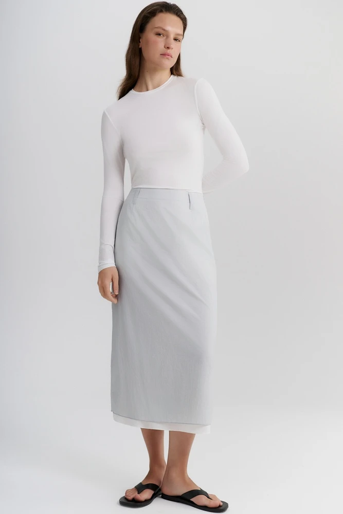 Юбка миди двойная