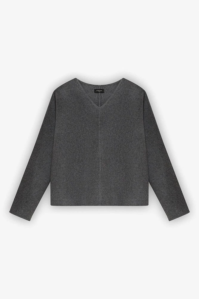 Свитшот из шерстяного драпа