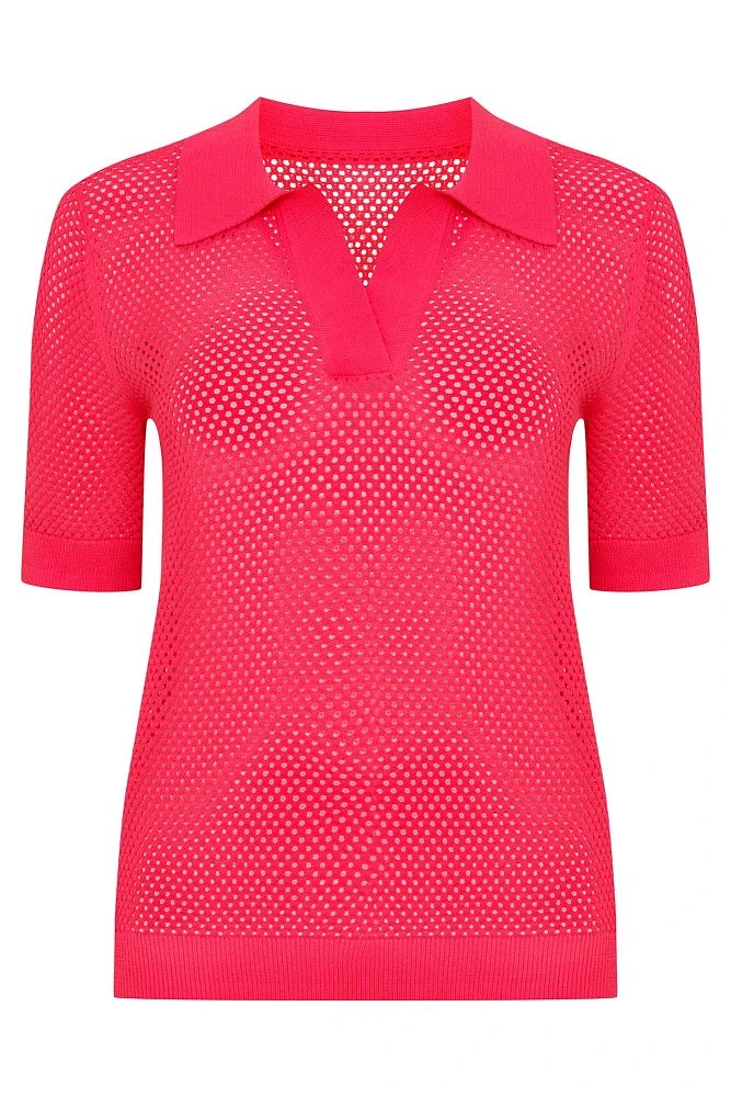 Поло вафельная вязка