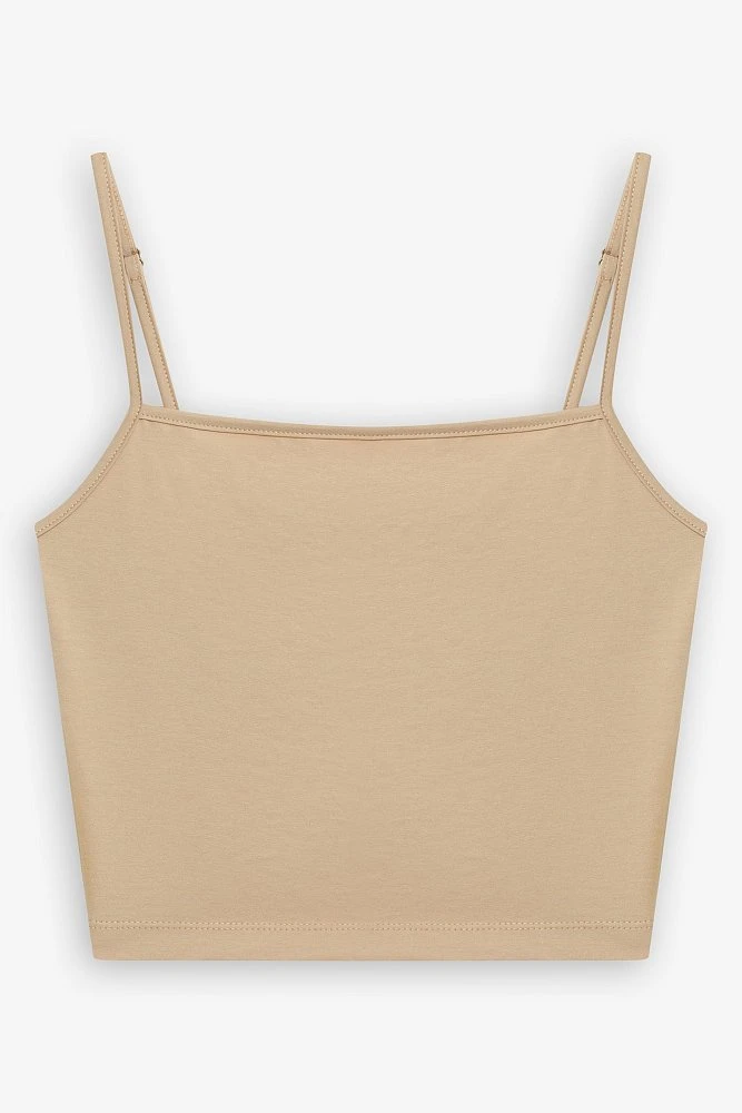 Топ на тонких бретелях из хлопка