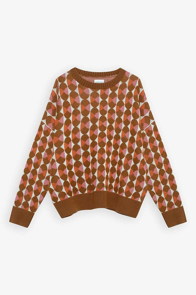 Джемпер жаккард с геометрическим узором