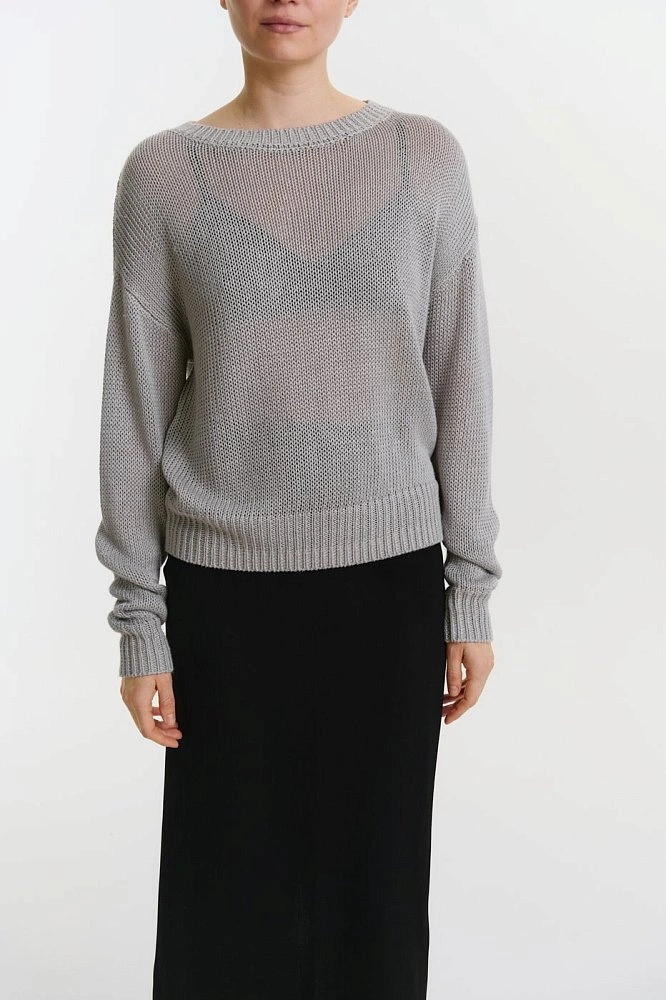 Джемпер базовый из льна и вискозы