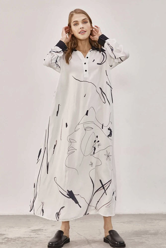 Платье с Арт принтом