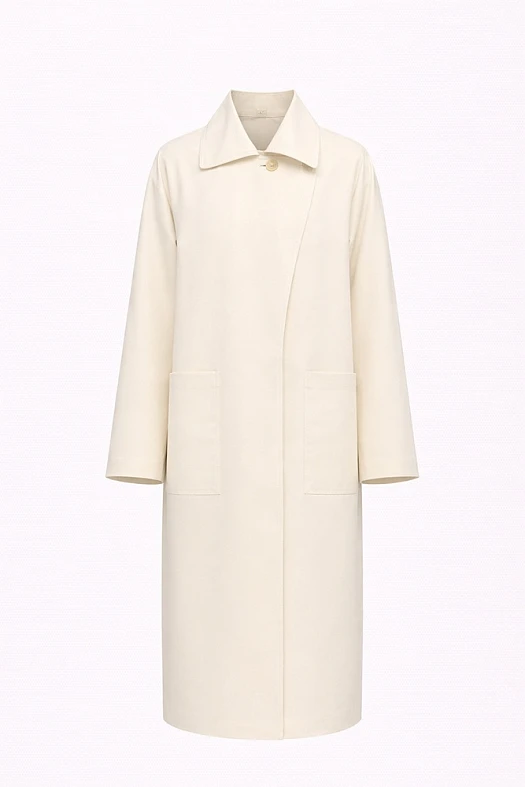 Тренч облегченный на хлопковом подкладе (58% нейлон, 42% п/э Светло-жёлтый; Размер: XS-S)