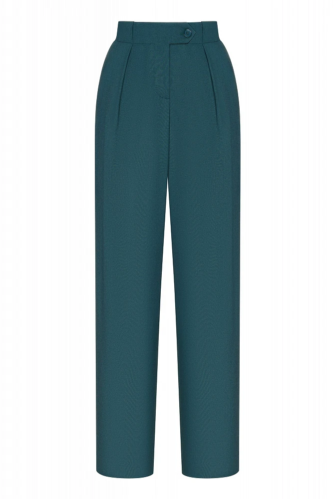 Брюки прямые со складками