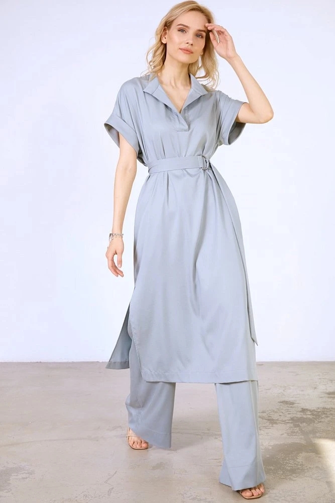 Блуза удлиненная с разрезами