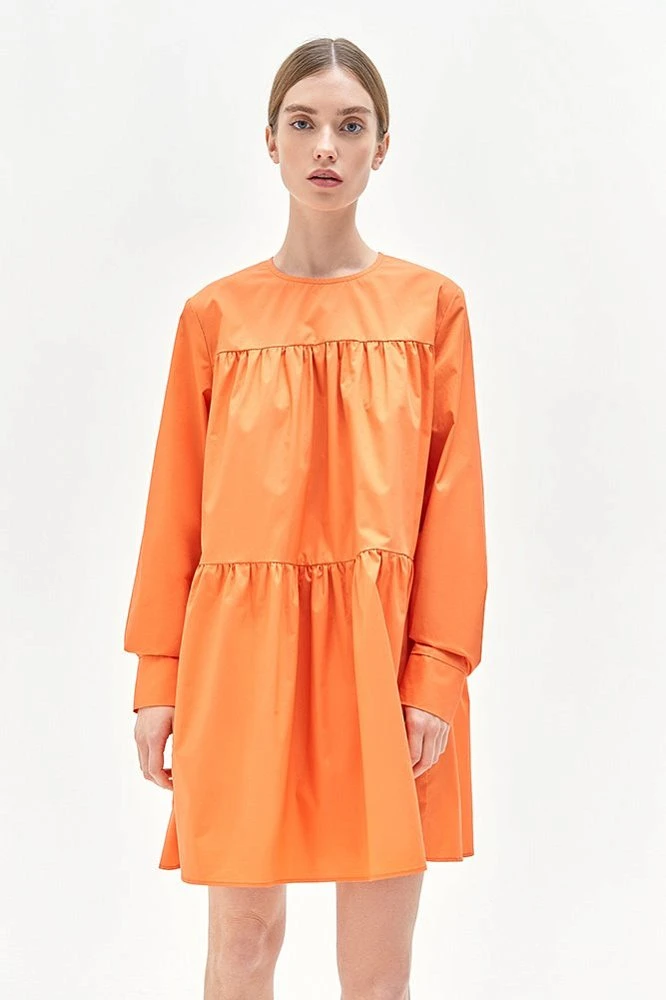 Платье мини с ярусами