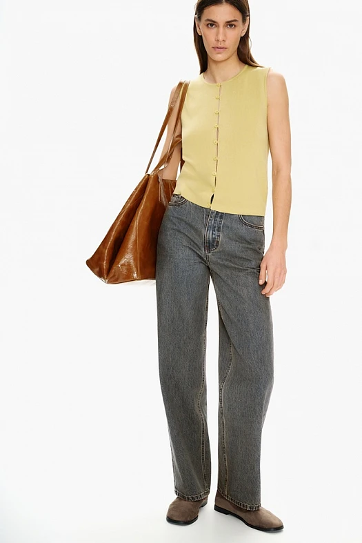 Джинсы Straight с тинтом (100% хлопок Сине-зелёный; Размер: M)