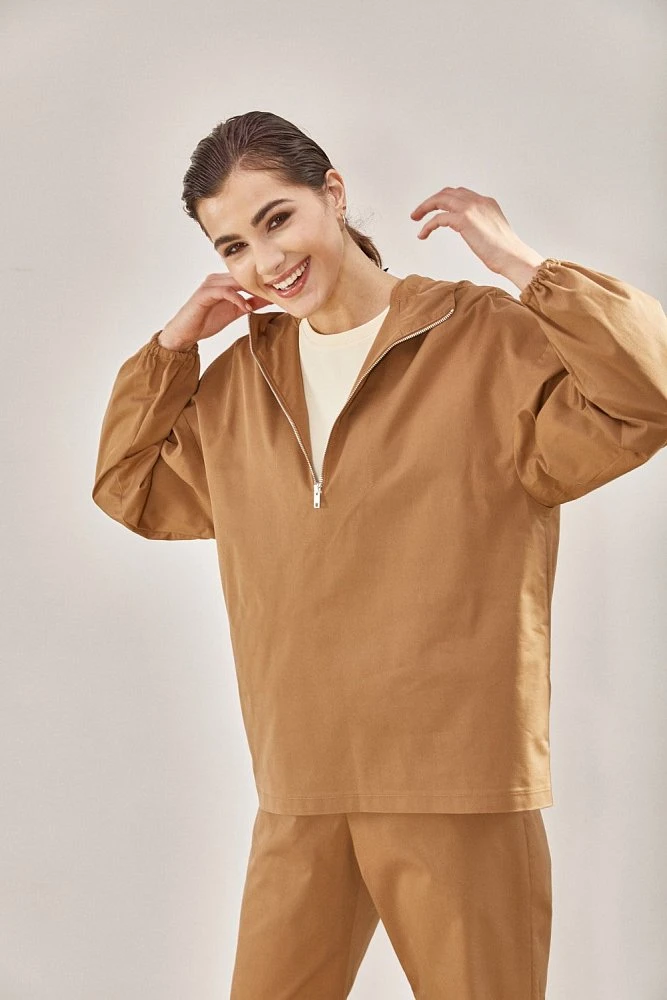 Свитшот на молнии хлопковый