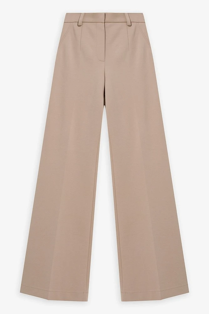 Брюки клёш со стрелками из итальянского трикотажа