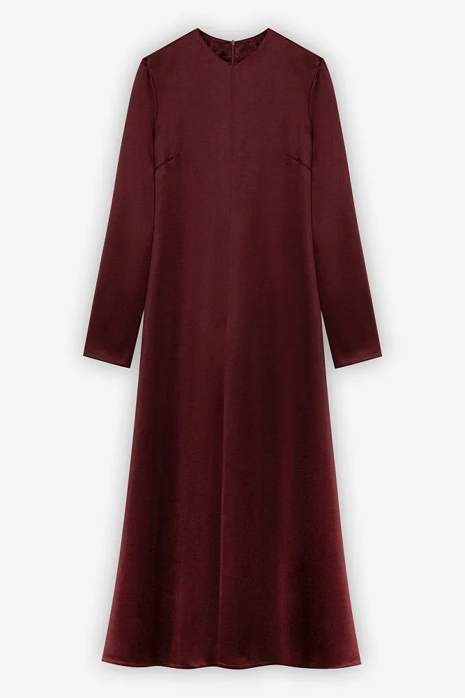 Платье миди из атласной вискозы