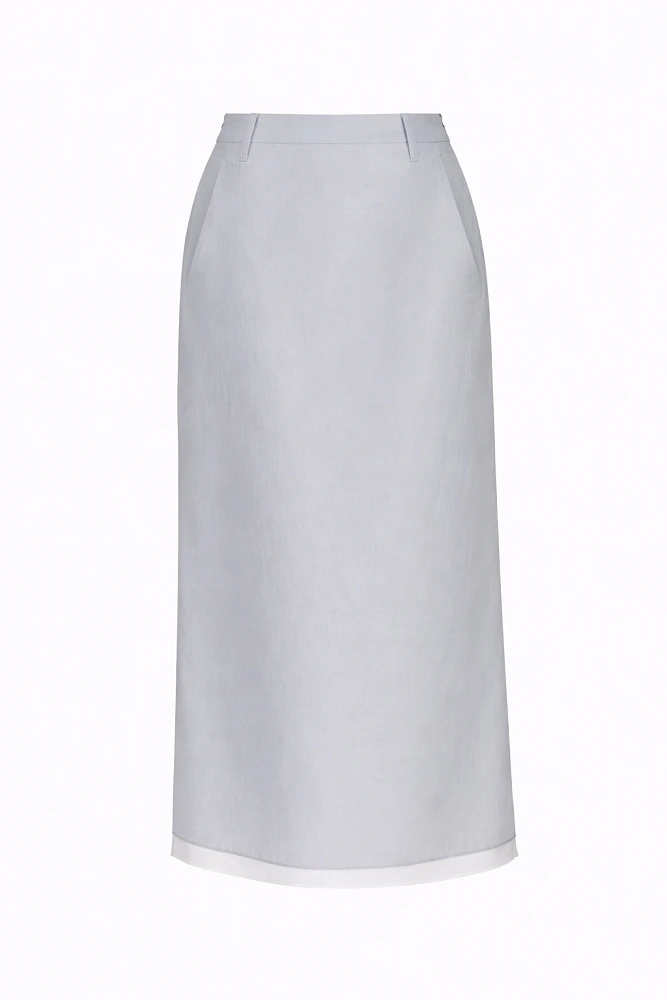 Юбка миди двойная