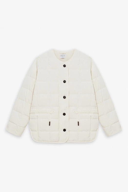Куртка утепленная стеганая (Ткань верха: 100% п/э; Подклад: 100% п/э; Утеплитель: 90% пух, 10% перо Молочный; Размер: L)