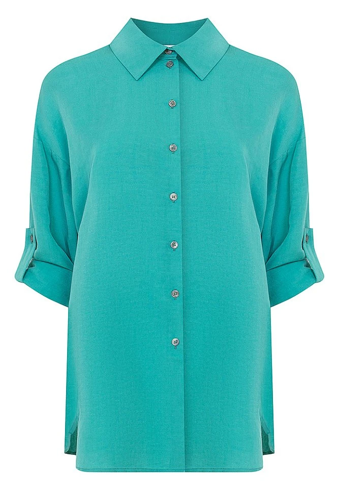 Рубашка свободного кроя с хлястиками