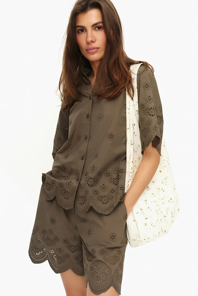 Рубашка из хлопка Broderie Anglaise