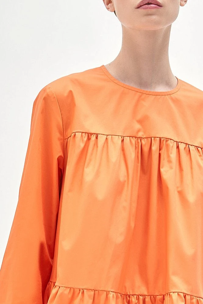 Платье мини с ярусами