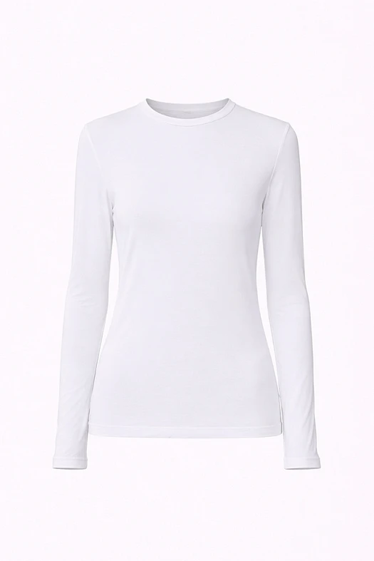 Лонгслив трикотажный (91% модал, 9% эластан Молочный; Размер: XXS)