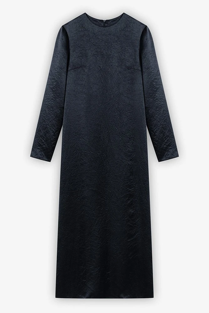 Платье миди с эффектом мокрого шелка