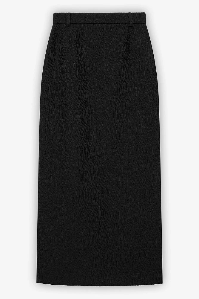 Юбка макси из итальянской фактурной шерсти