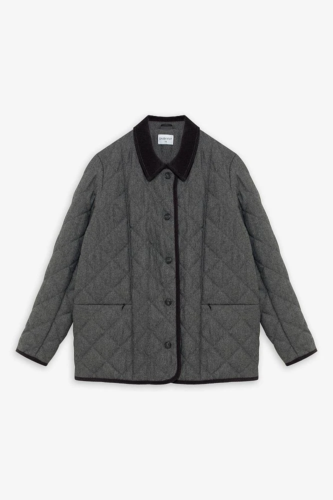 Куртка с воротником стеганая из шерсти