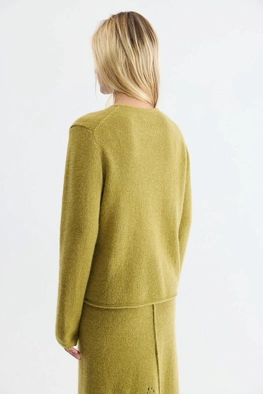 Джемпер с мохером (20% мохер, 25% шерсть, 25% акрил, 30% нейлон Лайм; Размер: XS-S)