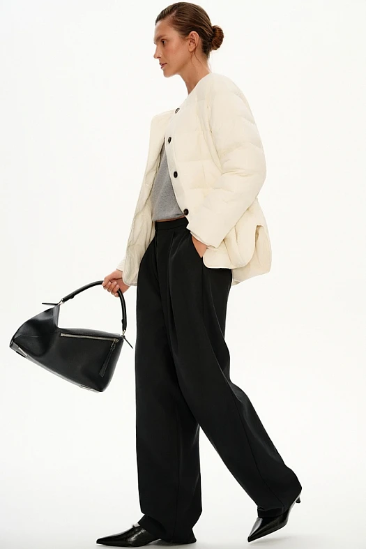 Куртка утепленная стеганая (Ткань верха: 100% п/э; Подклад: 100% п/э; Утеплитель: 90% пух, 10% перо Молочный; Размер: L)