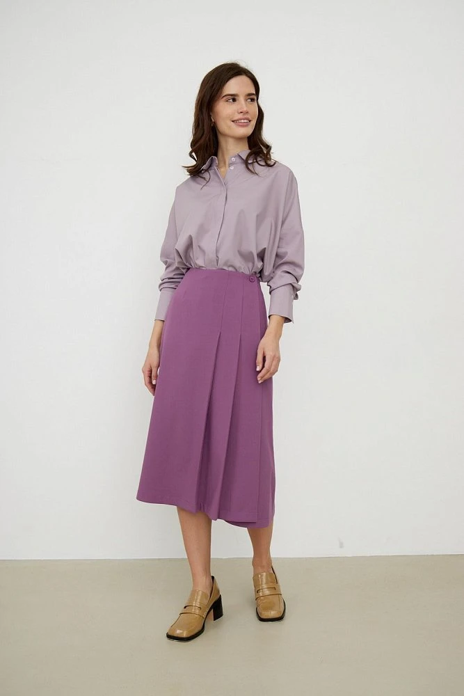 Юбка с асимметричными складками