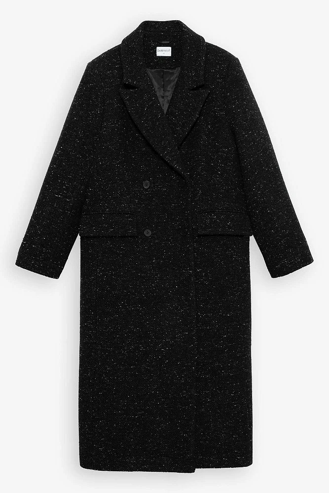 Пальто утепленное из шерсти и шелка