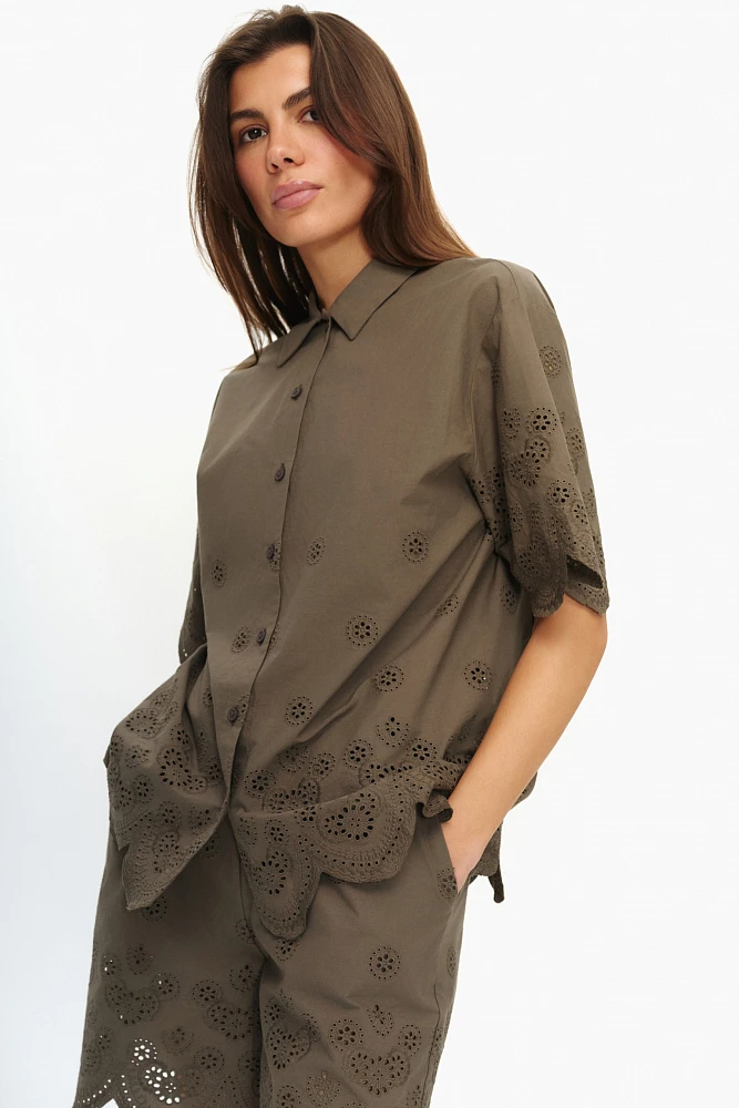 Рубашка из хлопка Broderie Anglaise