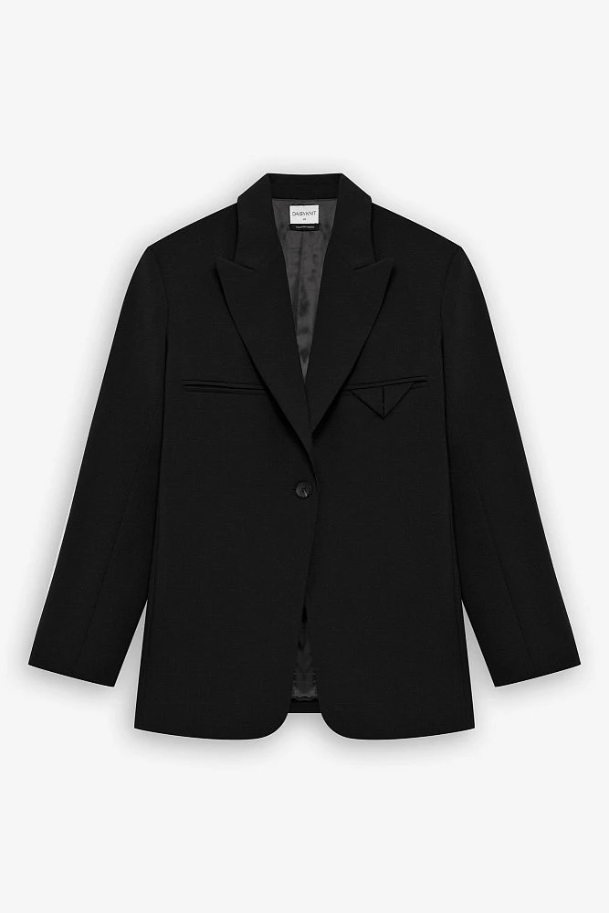 Жакет однобортный из премиальной итальянской шерсти