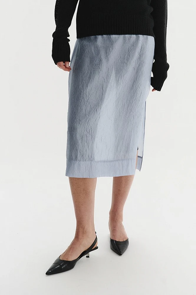 Юбка миди из прозрачной ткани