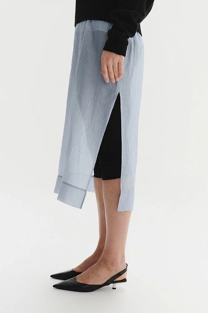 Юбка миди из прозрачной ткани