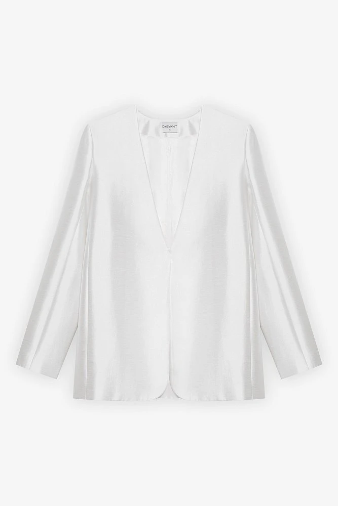 Жакет прямого силуэта без лацканов