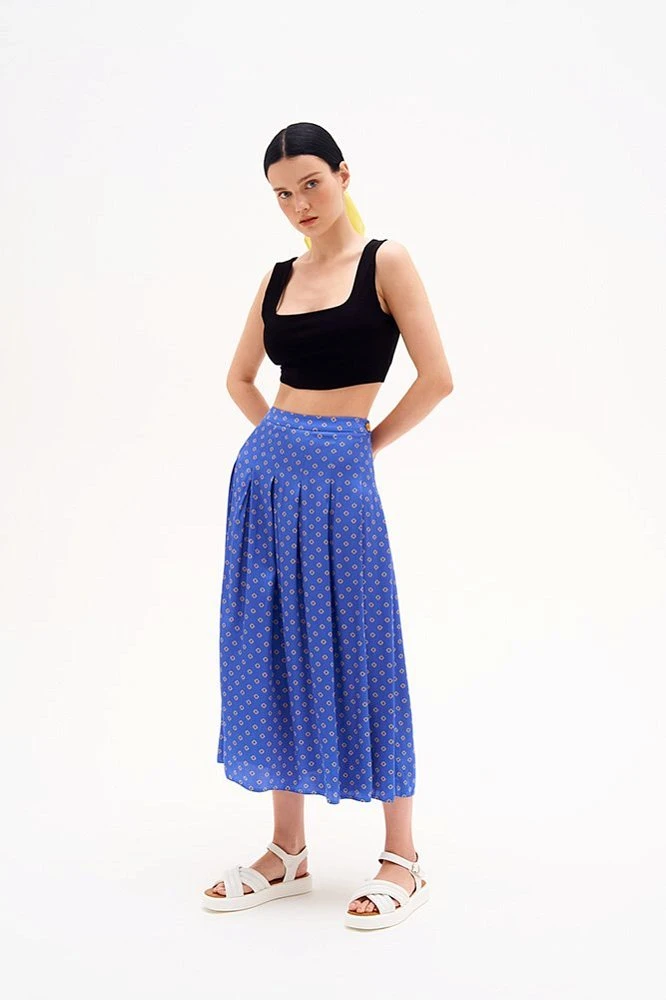 Юбка миди со складками