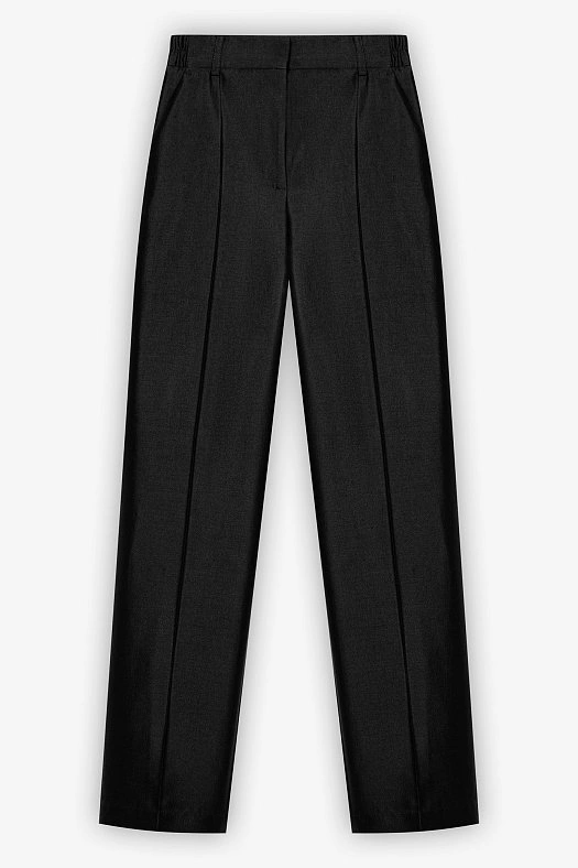 Брюки зауженные со стрелками (Вискоза шиммер арт.1439 Черный 50% вискоза, 50% п/э; Размер: XS)