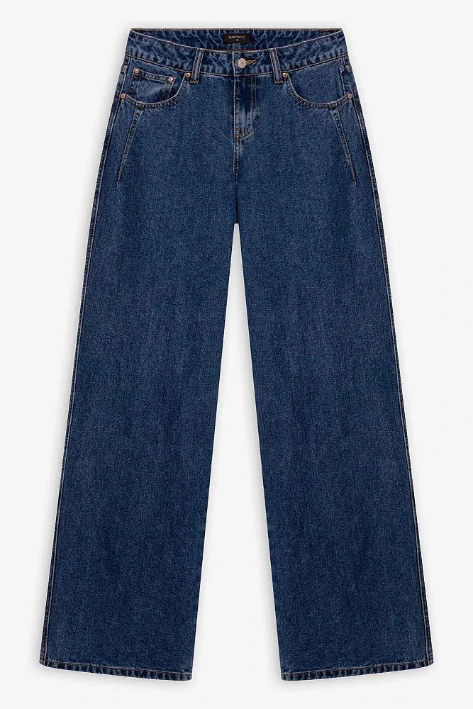 Джинсы широкие с низкой посадкой