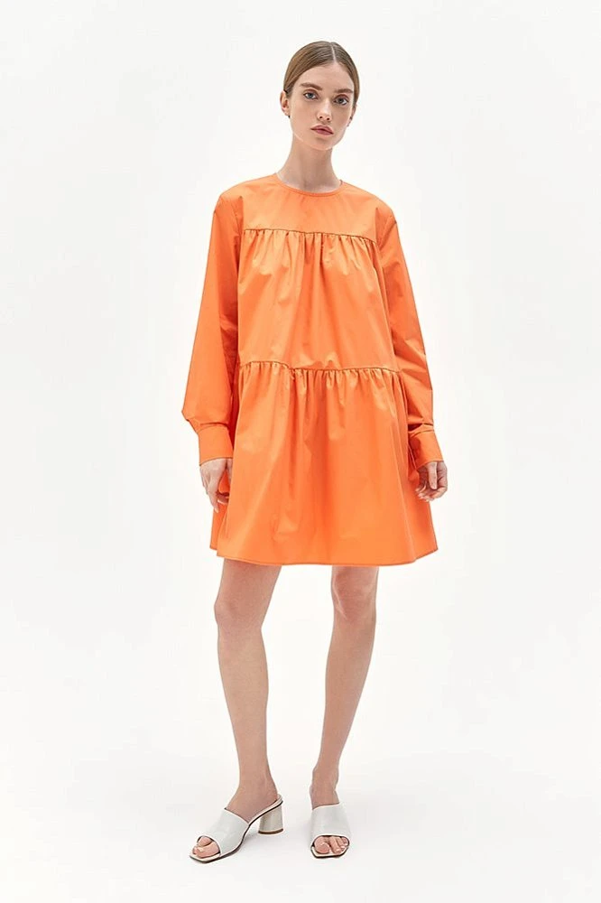 Платье мини с ярусами