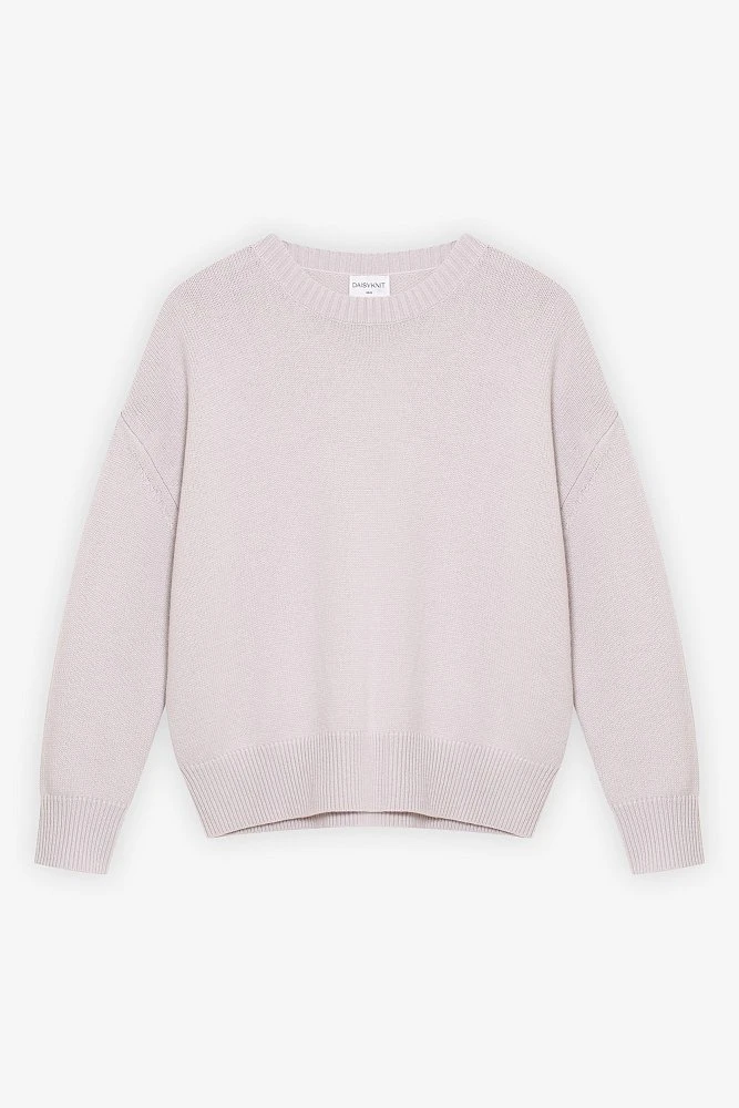 Свитер оверсайз с круглой горловиной из шерсти и кашемира