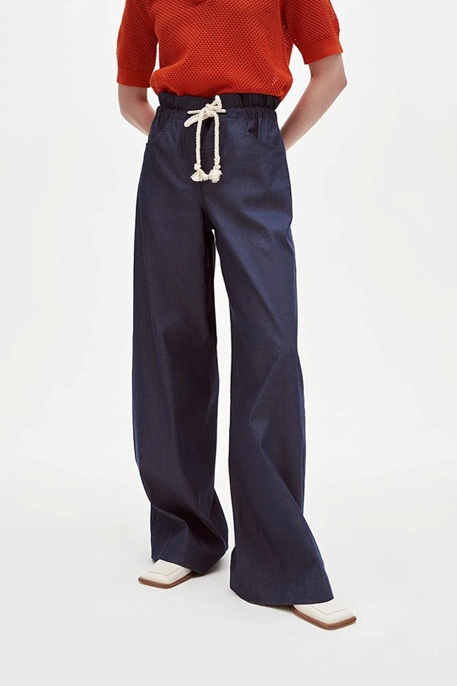 Джинсы широкие на кулиске